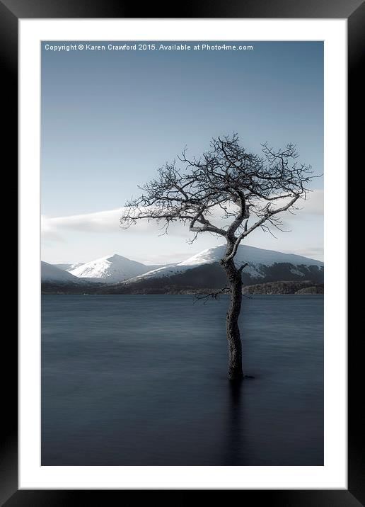  Lonely Tree Framed Mounted Print by Karen Crawford