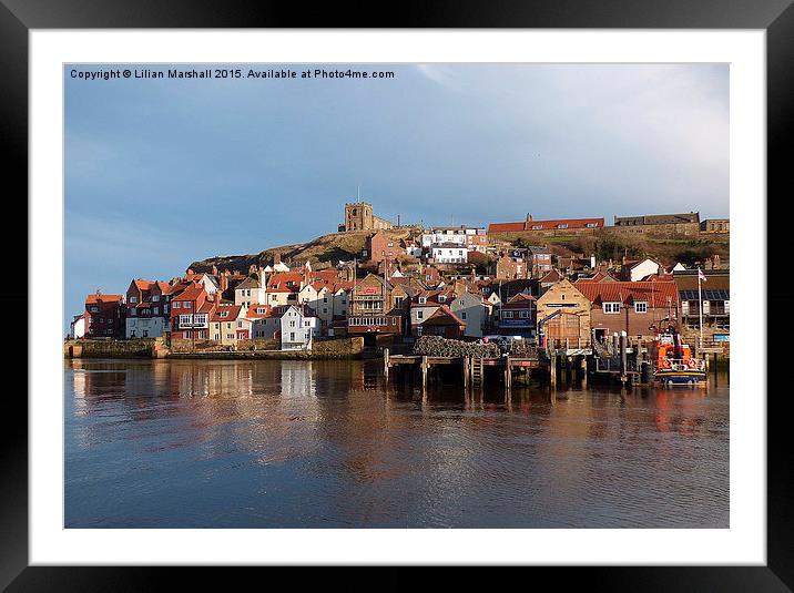  East Cliff Whitby. Framed Mounted Print by Lilian Marshall