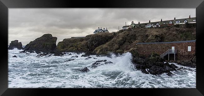  A Stormy day at St Abbbs Framed Print by Alan Whyte