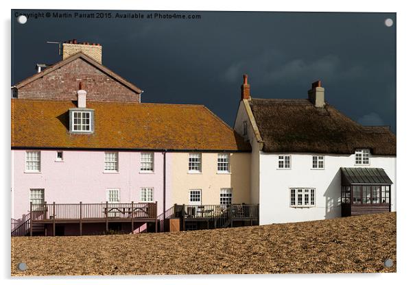 West Bay Cottages Acrylic by Martin Parratt
