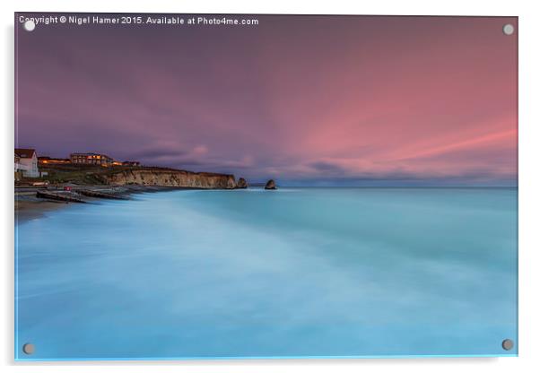 Freshwater Bay Acrylic by Wight Landscapes