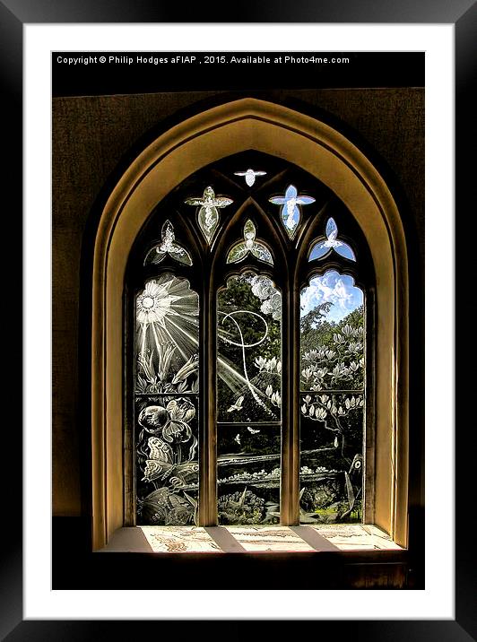 Church Window  Framed Mounted Print by Philip Hodges aFIAP ,