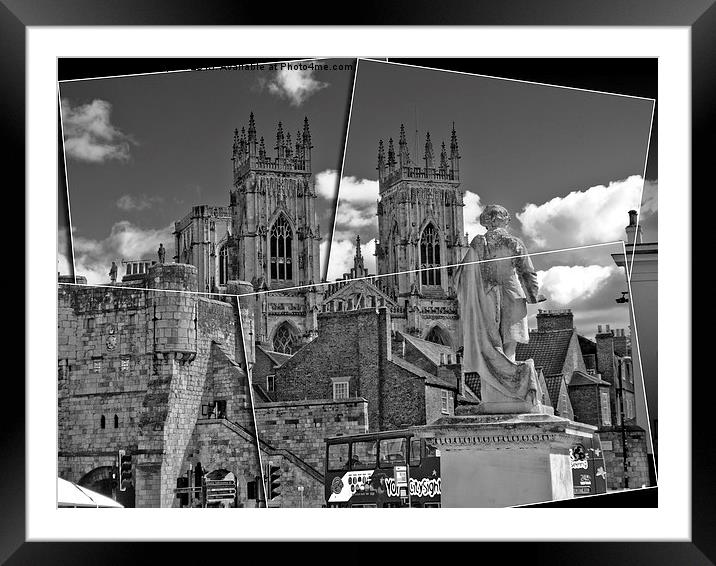   York city minster with Bootham bar Framed Mounted Print by Robert Gipson