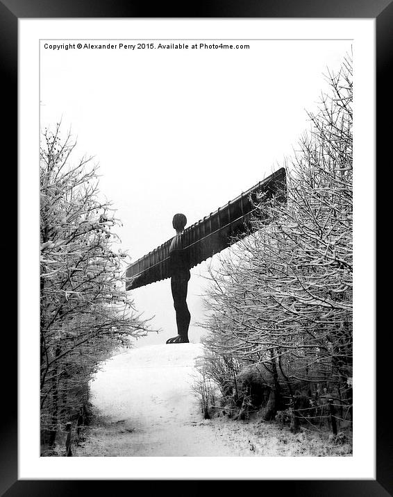  Angel in Snow Framed Mounted Print by Alexander Perry