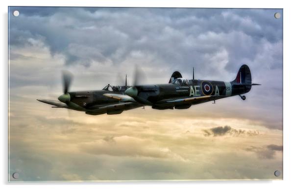 Spitfires (Double trouble) Acrylic by Jason Green