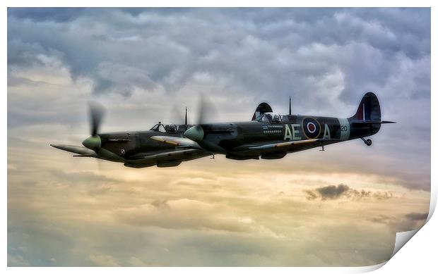  Spitfires (Double trouble) Print by Jason Green