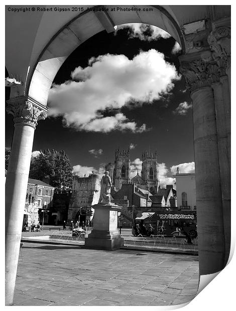  York Minster and Bootham bar from the Gallery Print by Robert Gipson