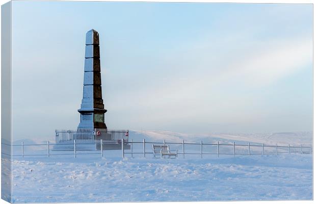  Werneth Low, War Memorial Canvas Print by Andy McGarry