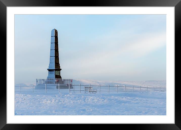  Werneth Low, War Memorial Framed Mounted Print by Andy McGarry