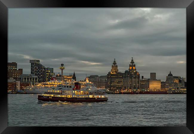  Ferry across the Mersey, Royal Iris Framed Print by Rob Lester