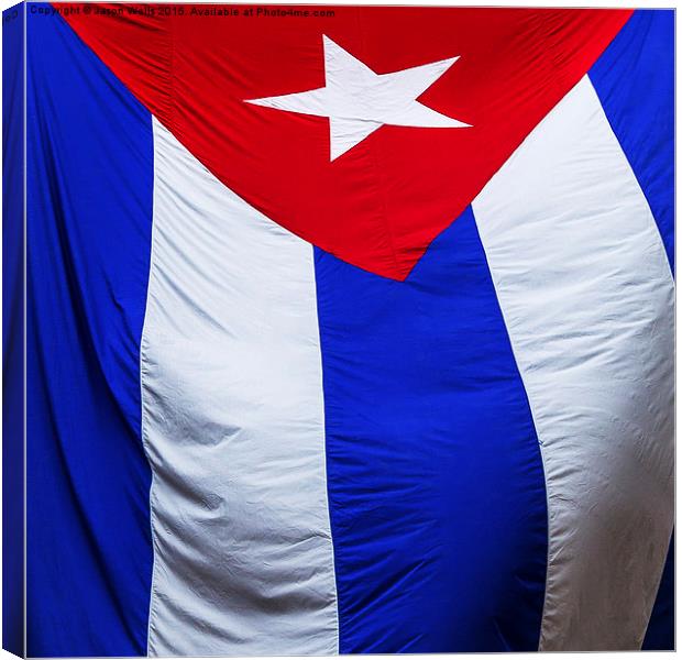  Cuban national flag Canvas Print by Jason Wells