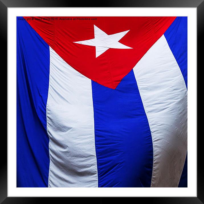  Cuban national flag Framed Mounted Print by Jason Wells