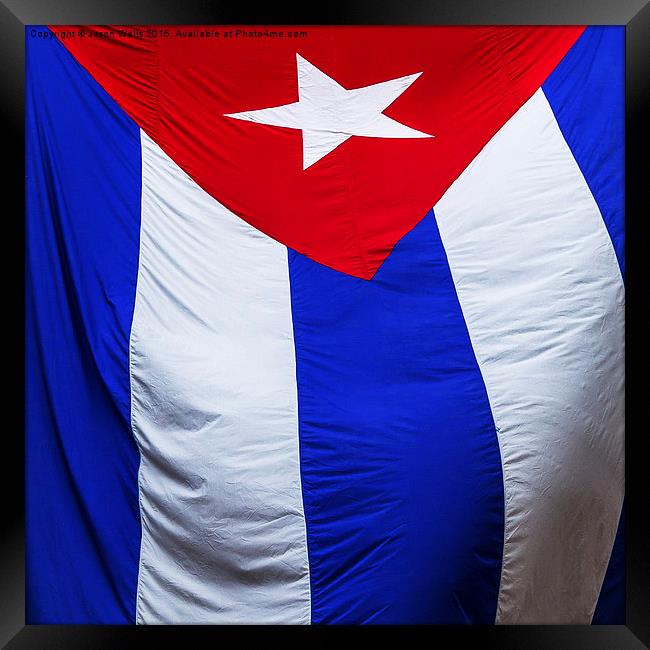  Cuban national flag Framed Print by Jason Wells