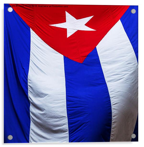  Cuban national flag Acrylic by Jason Wells