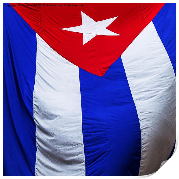  Cuban national flag Print by Jason Wells