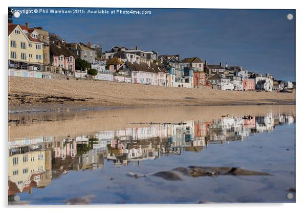  Low tide at Lyme Regis Acrylic by Phil Wareham