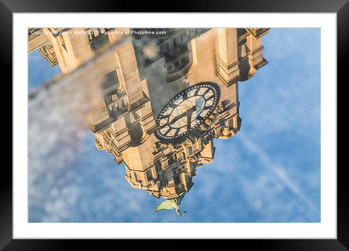  Reflection of the Liver Building Framed Mounted Print by Jason Wells