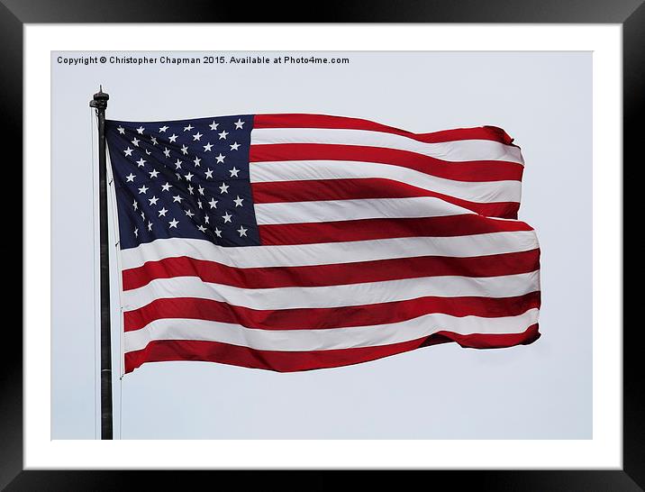 Stars and Stripes Framed Mounted Print by Christopher Chapman
