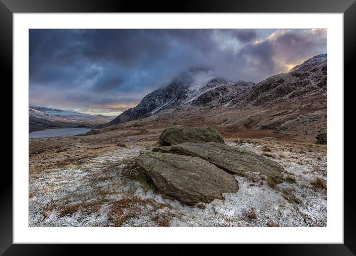 Tryfan in the mist Framed Mounted Print by Jed Pearson