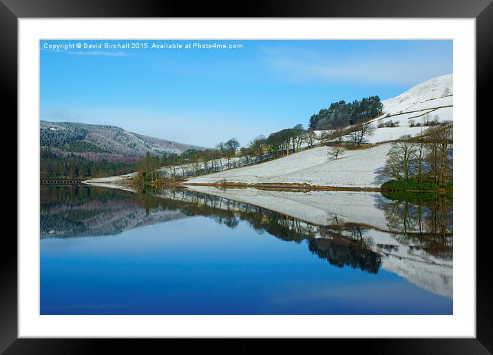 Winter Reflections at Ladybower Framed Mounted Print by David Birchall