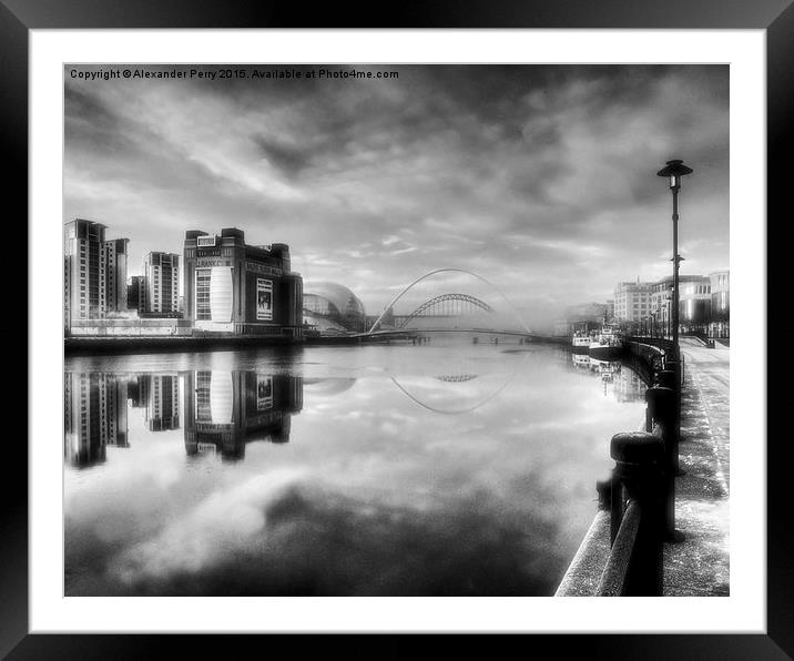 Frozen Quayside Framed Mounted Print by Alexander Perry