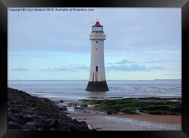  Perch Rock Lighthouse.  Framed Print by Lilian Marshall