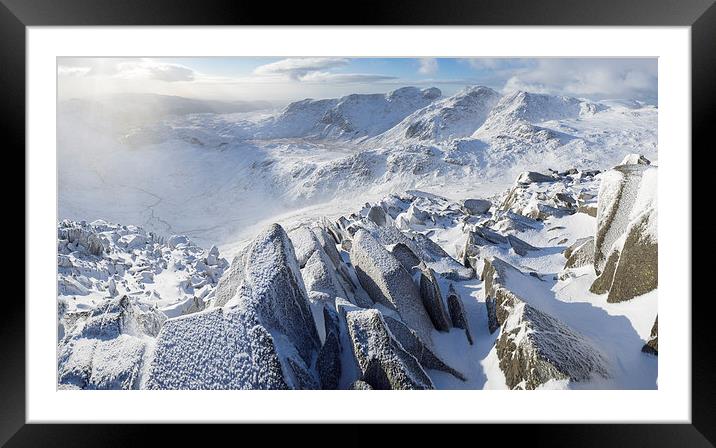  Bowfell to Scafell Framed Mounted Print by James Grant