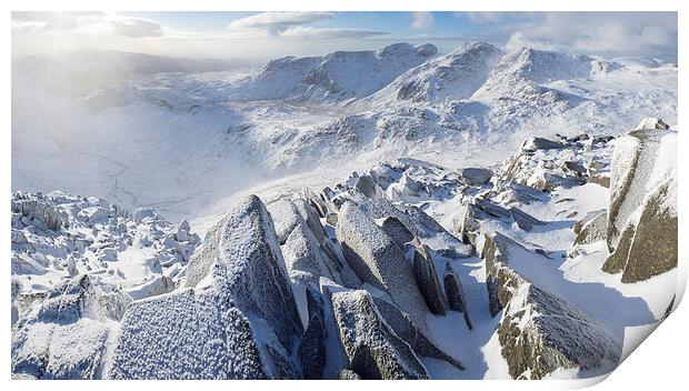  Bowfell to Scafell Print by James Grant