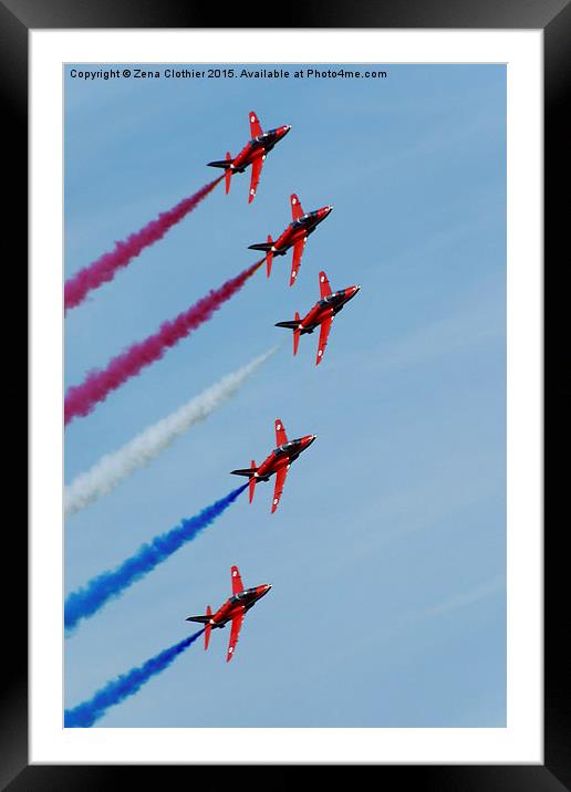  Five Red Arrows Framed Mounted Print by Zena Clothier