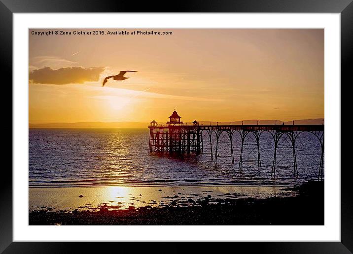  Clevedon Pier Framed Mounted Print by Zena Clothier