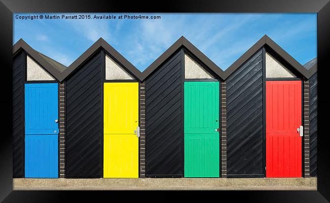 Lowestoft Beach Huts Framed Print by Martin Parratt