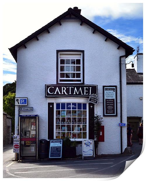 Cartmel Village Shop. Print by Paul Collis