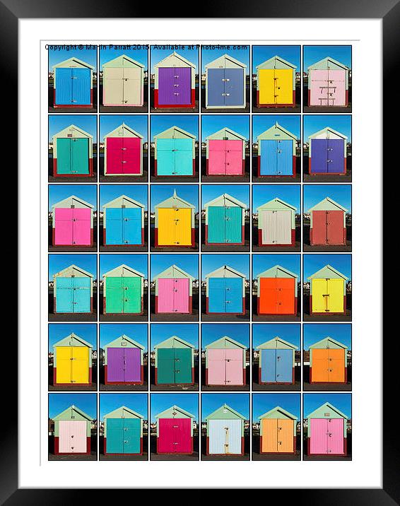 Beach Huts at Hove Framed Mounted Print by Martin Parratt