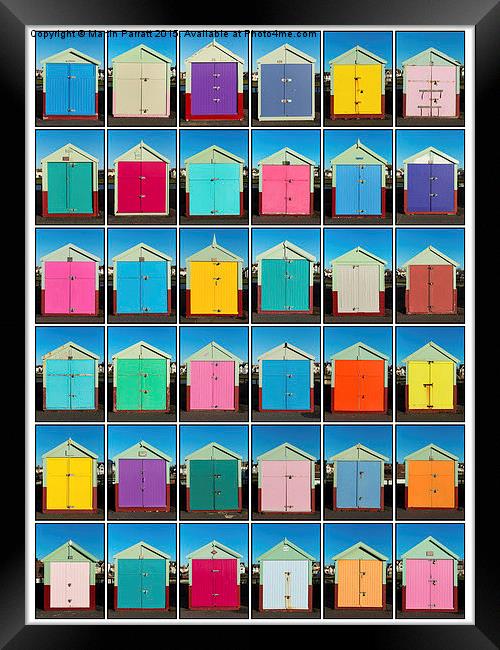 Beach Huts at Hove Framed Print by Martin Parratt