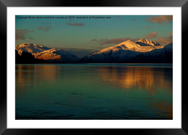  Loch Leven sunrise Framed Mounted Print by jim scotland fine art