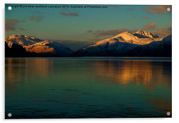  Loch Leven sunrise Acrylic by jim scotland fine art