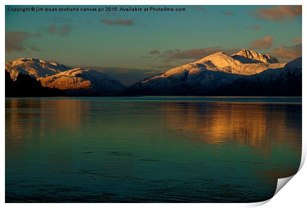  Loch Leven sunrise Print by jim scotland fine art