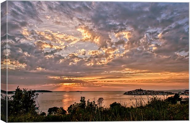  Croatian Sunset Canvas Print by Colin Metcalf