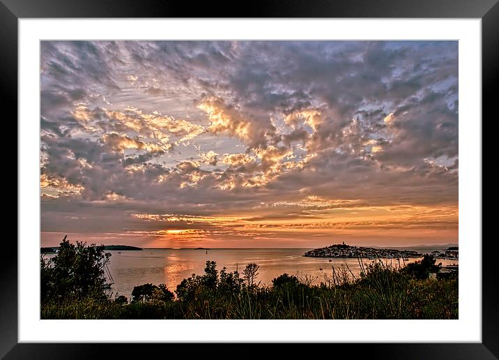  Croatian Sunset Framed Mounted Print by Colin Metcalf