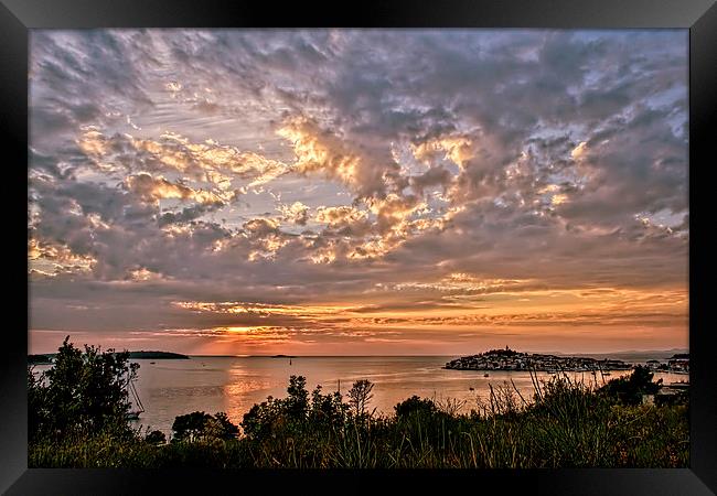  Croatian Sunset Framed Print by Colin Metcalf