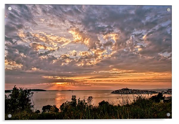  Croatian Sunset Acrylic by Colin Metcalf