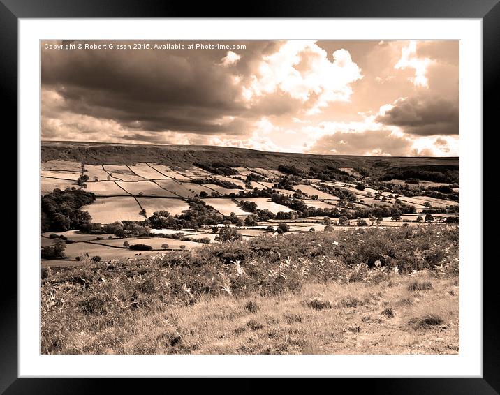   Across the Dale to the moor. Framed Mounted Print by Robert Gipson