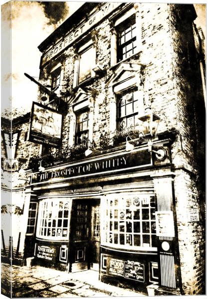The Prospect Of Whitby Pub London Vintage Canvas Print by David Pyatt