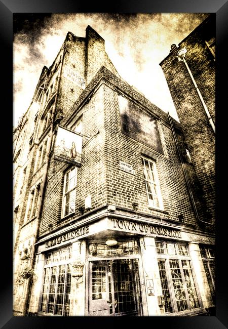 Town Of Ramsgate Pub London Vintage Framed Print by David Pyatt