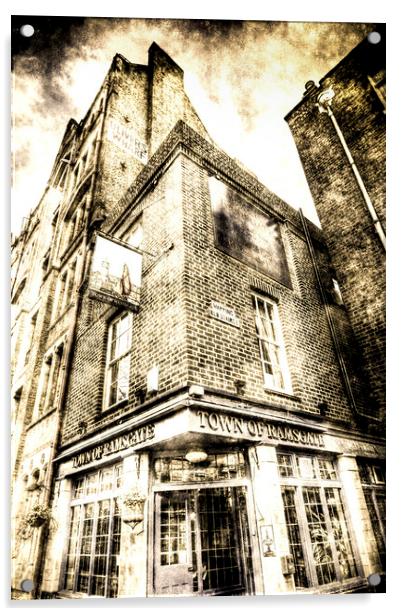 Town Of Ramsgate Pub London Vintage Acrylic by David Pyatt
