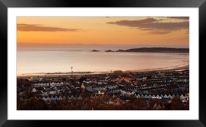 Swansea bay south Wales  Framed Mounted Print by Leighton Collins