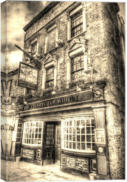  The Prospect Of Whitby Pub London Vintage Canvas Print by David Pyatt