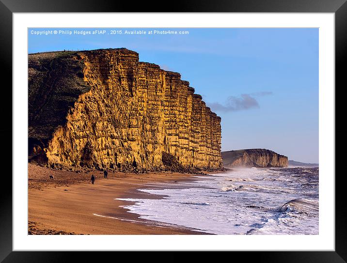   Jurassic Cliffs , Dorset Framed Mounted Print by Philip Hodges aFIAP ,