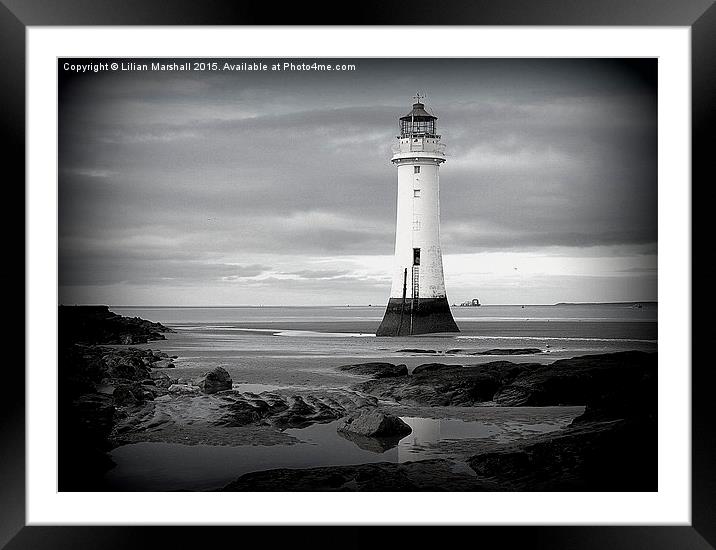  Perch Rock Lighthouse.  Framed Mounted Print by Lilian Marshall
