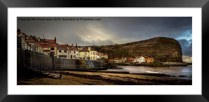  Fishing Village of Staithes Framed Mounted Print by richard sayer